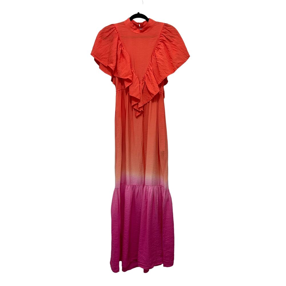 Young Fabulous & Broke Sunset Ombre Maxi Ruffle Dress